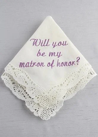 DB Exc Will You Be My Matron of Honor Hankie