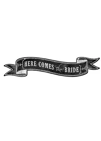 DB Excl Here Comes the Bride Flower Girl Banner
