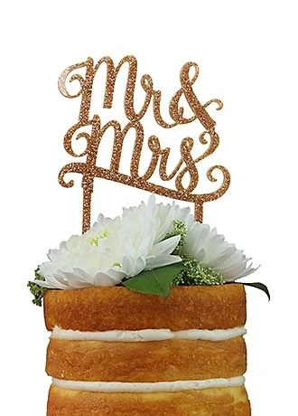 DB Exclusive Mr and Mrs Gold Cake Topper