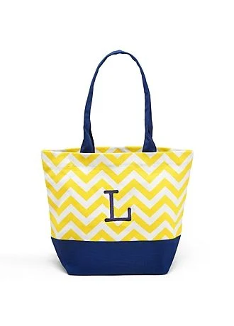 DB Exclusive Personalized Chevron Canvas Tote