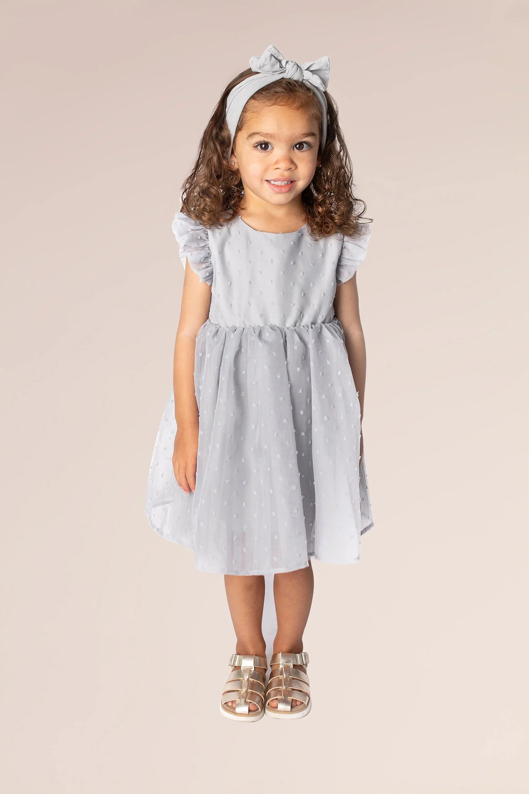Diamond Tulle Flower Girl Dress