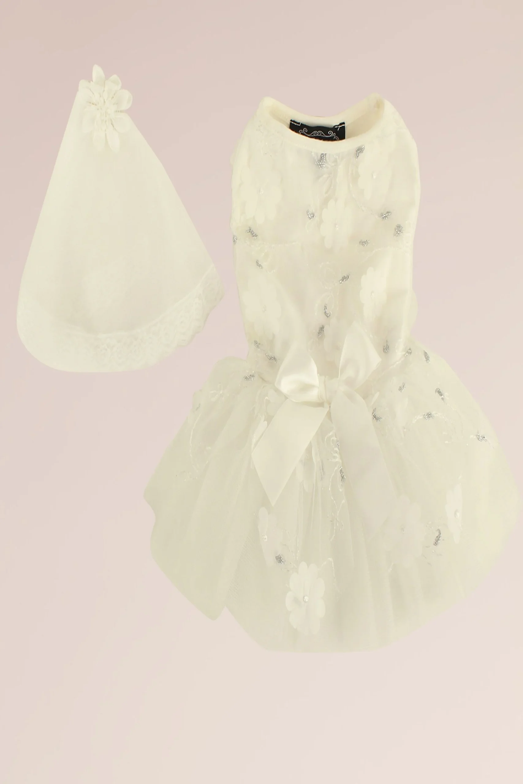 Dog Wedding Dress with Veil