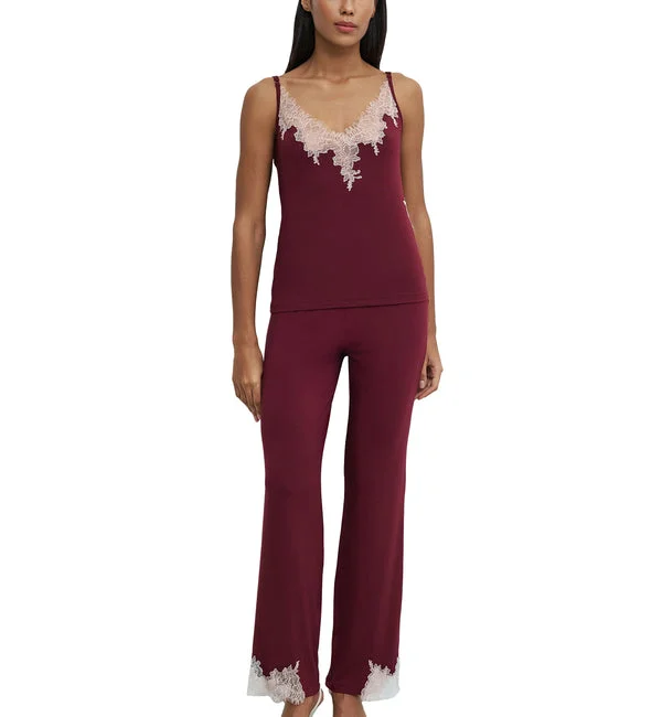 effetto Bamboo Gone With The Wind PJ Cami & Pants Set (03163/1) - Cherry Lacquer
