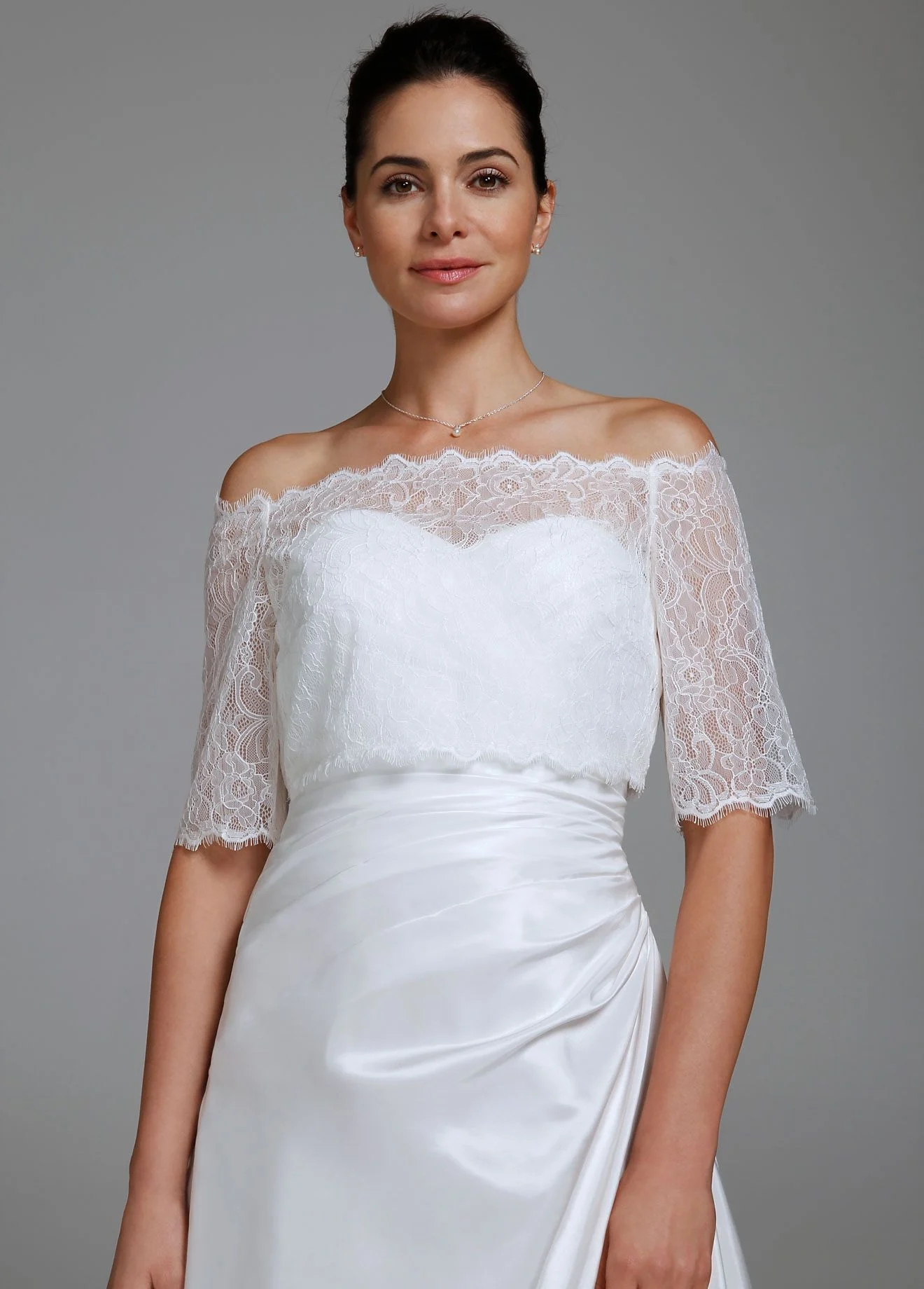 Elbow Length Lace Popover