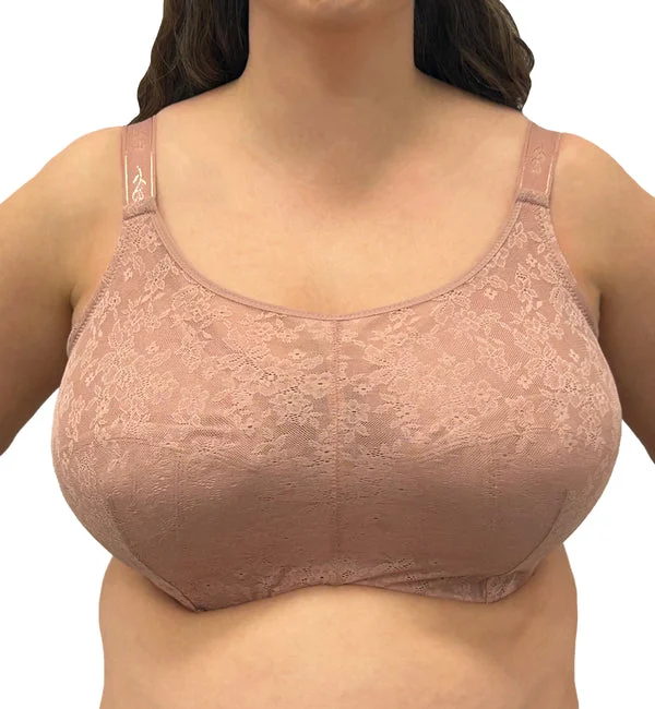 Elila Curvy Chic Lace Cami Underwire Bra (2101) - Dusty Rose