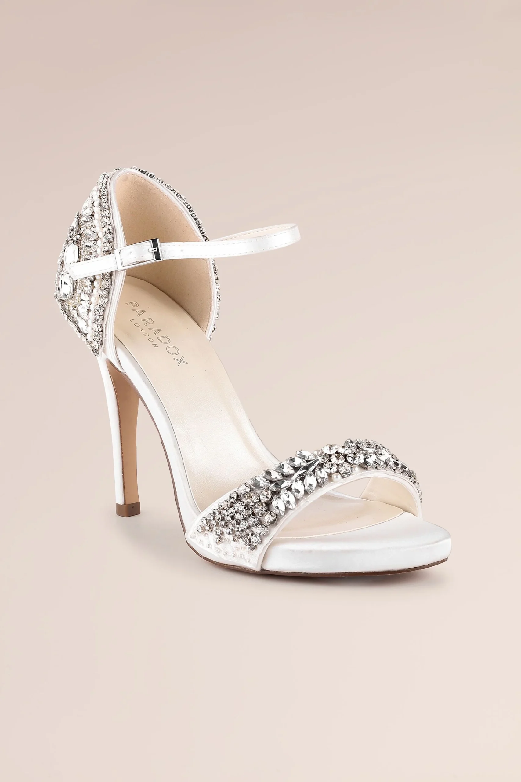 Elodie Crystal and Pearl Embellished High Heels