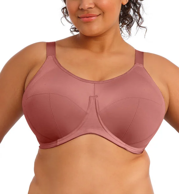 Elomi Energise J-Hook Underwire Sports Bra (8041) - Rosewood