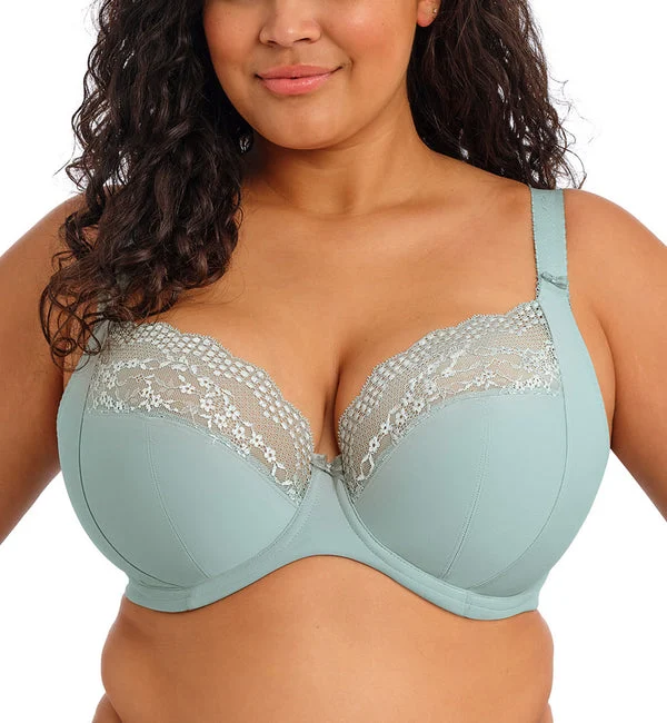 Elomi Lucie Banded Stretch Lace Plunge Underwire Bra (4490) - Mist