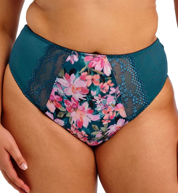 Elomi Lucie Matching High Leg Brief (4498) - Teal Floral