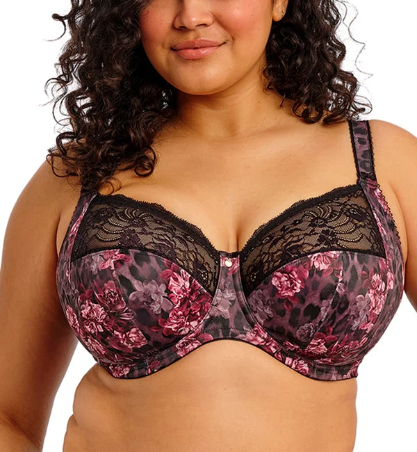 Elomi Morgan Stretch Lace Banded Underwire Bra (4110) - Dark Romance