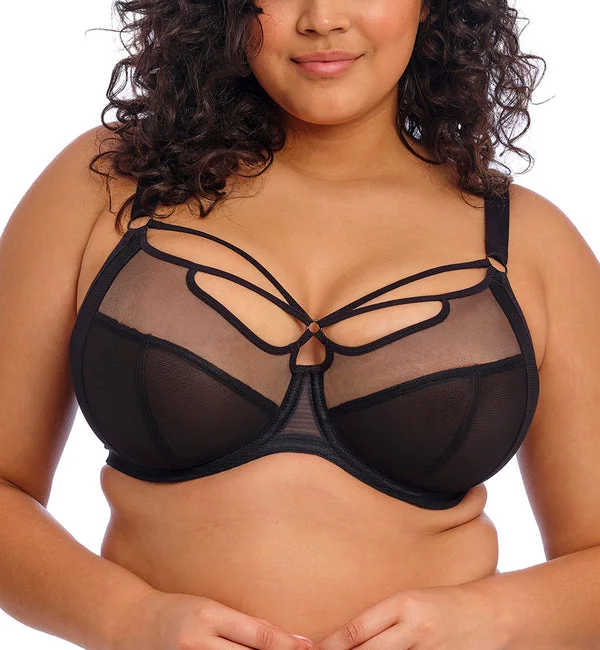 Elomi Sachi Banded Plunge Underwire Bra (4350) - Black