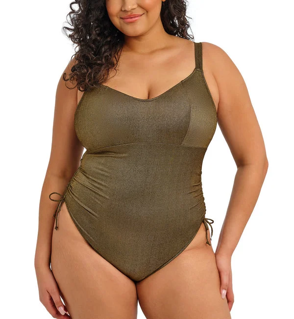 Elomi Sunset Shimmer Non Wire One Piece Swimsuit (ES803243) - Gold Rush