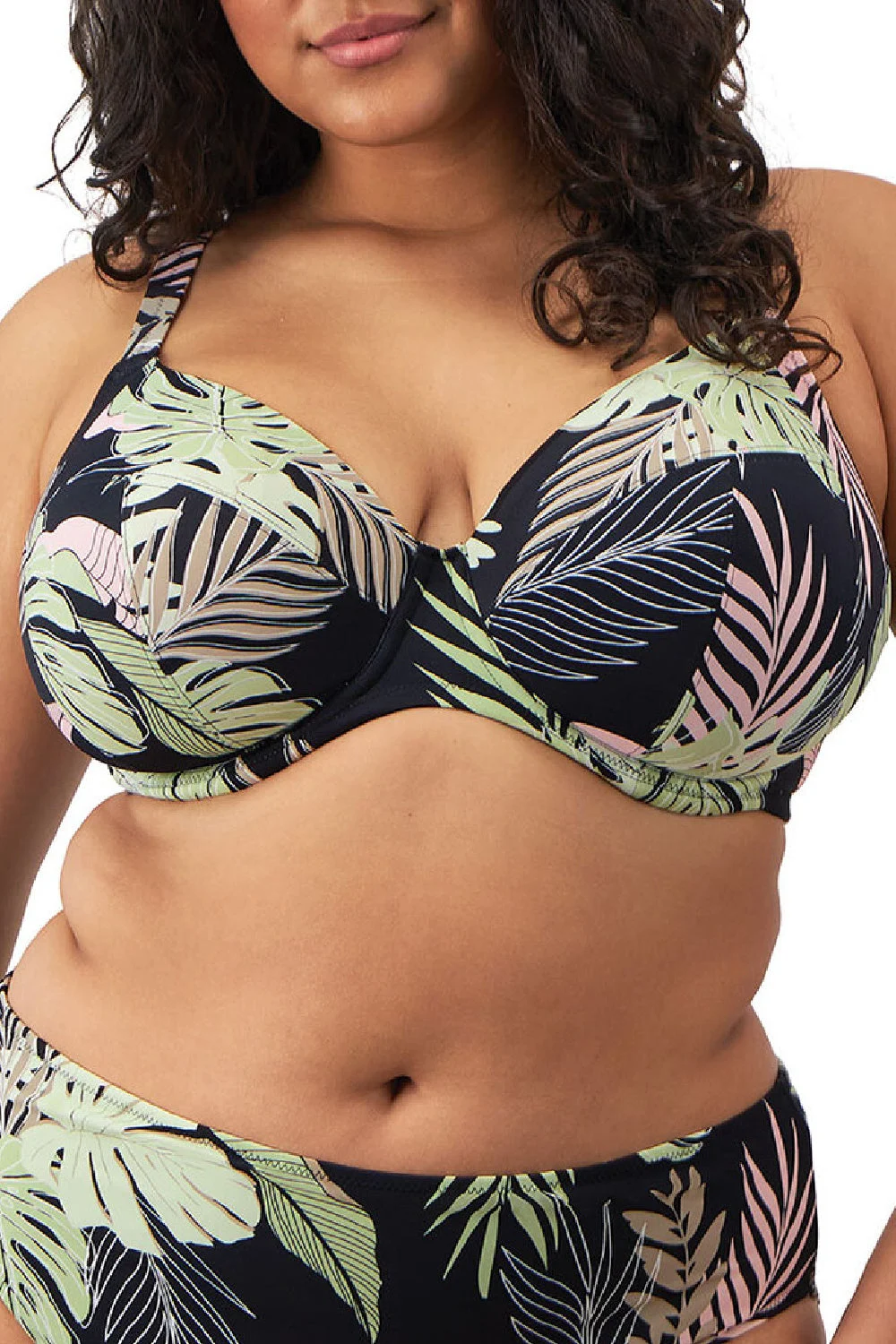 Elomi Tropical Retreat Plunge Bikini, Black (ES8901902)