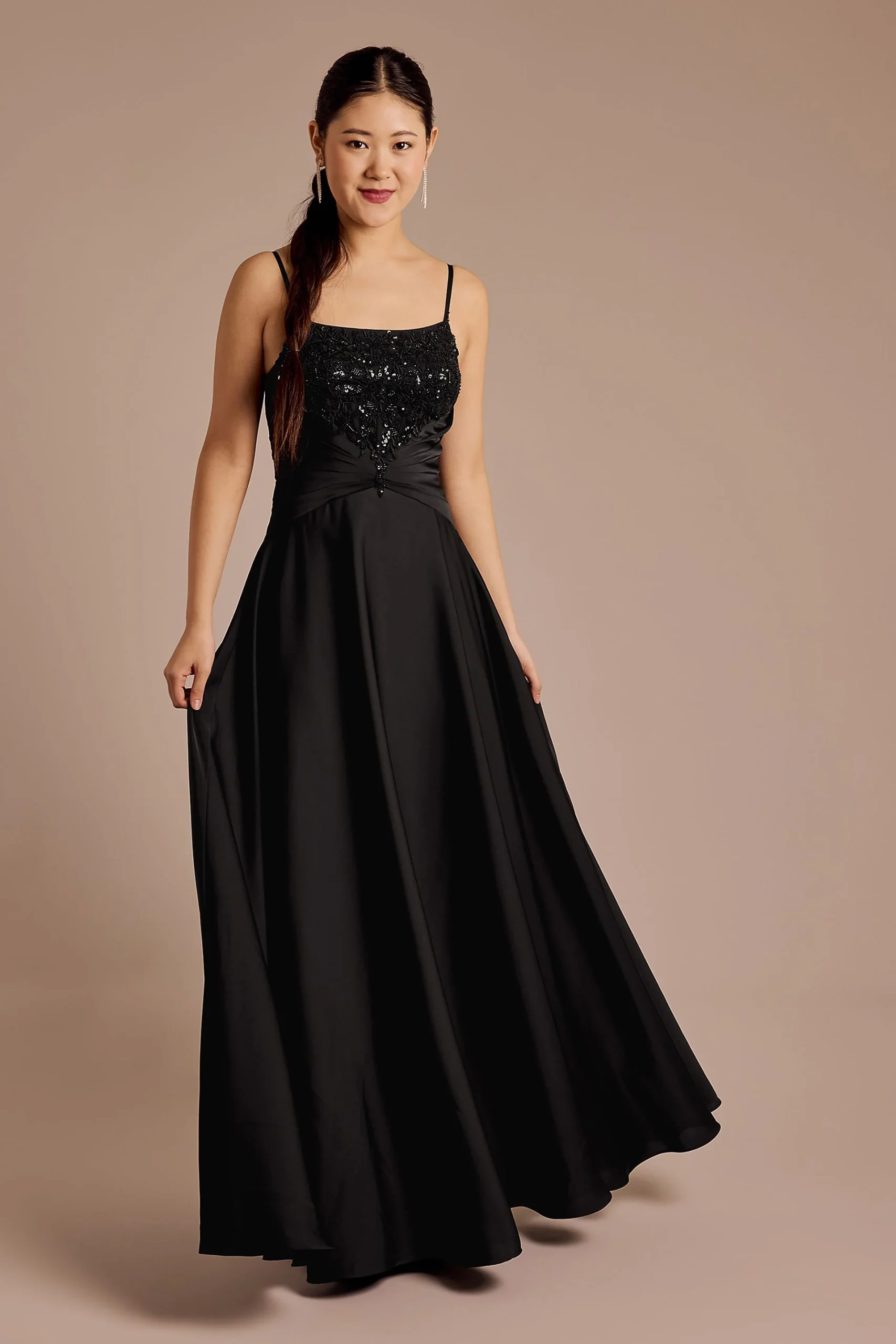 Embellished Bodice A-Line Dress