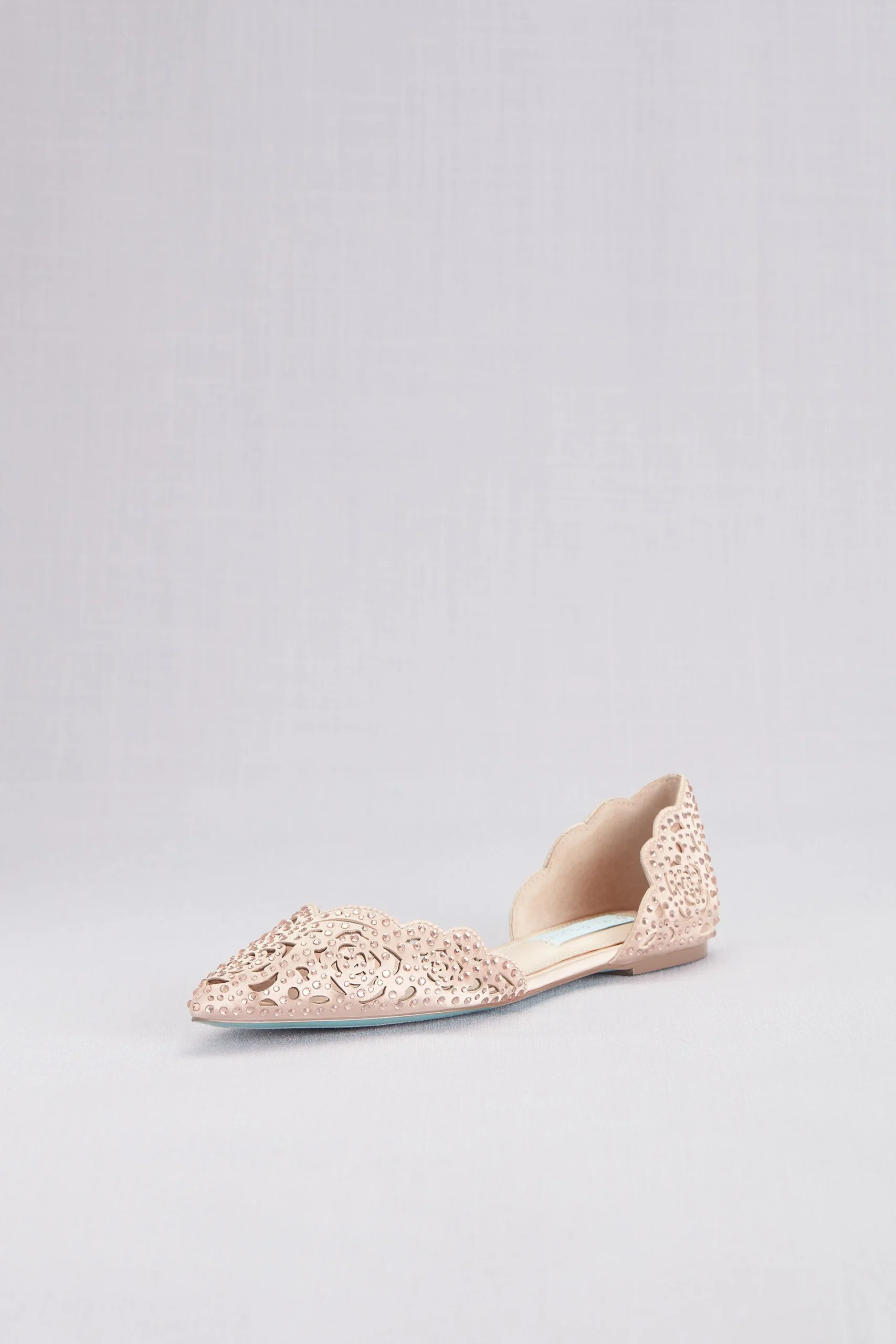 Embellished Floral Cutout d'Orsay Flats