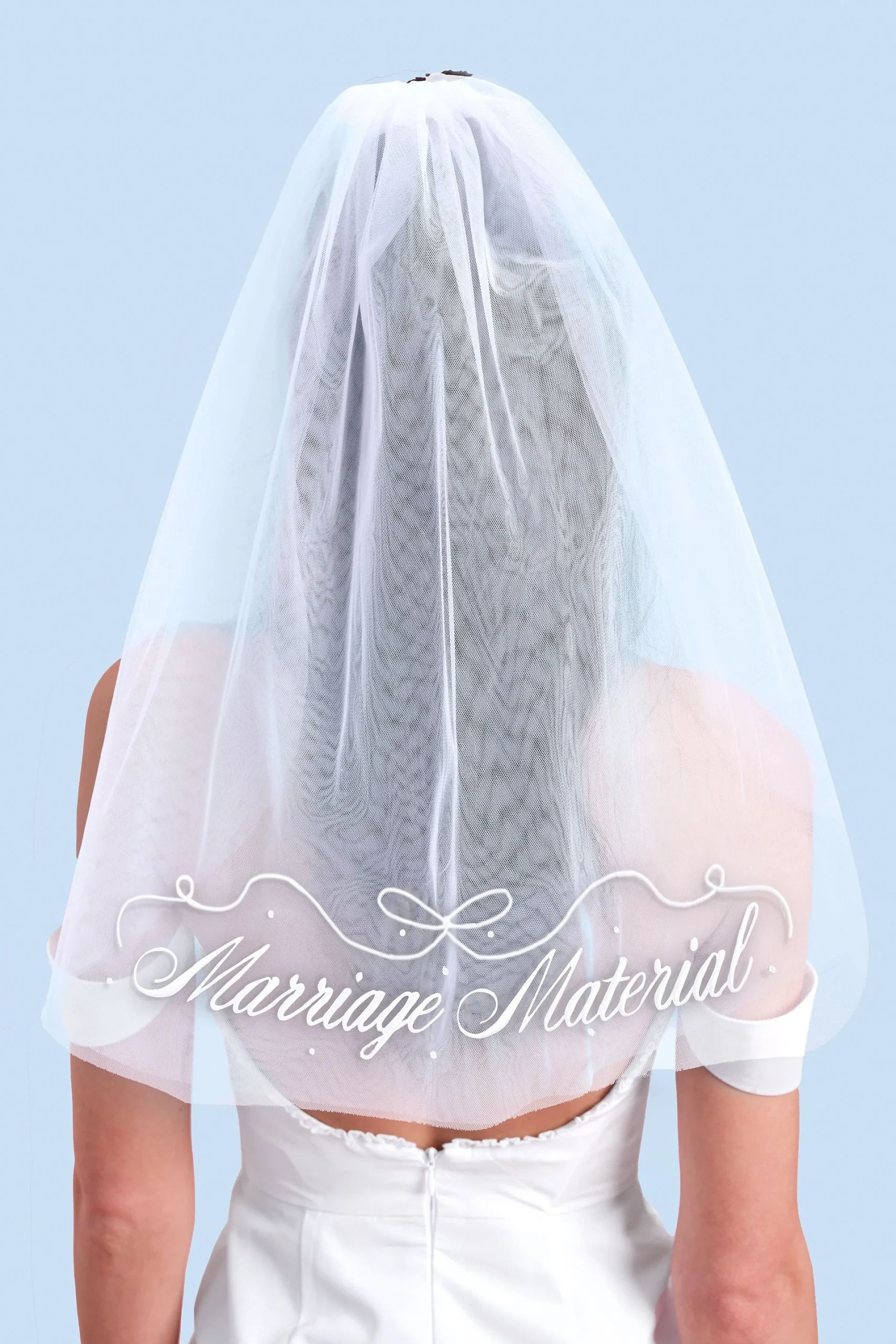 Embroidered Marriage Material Veil