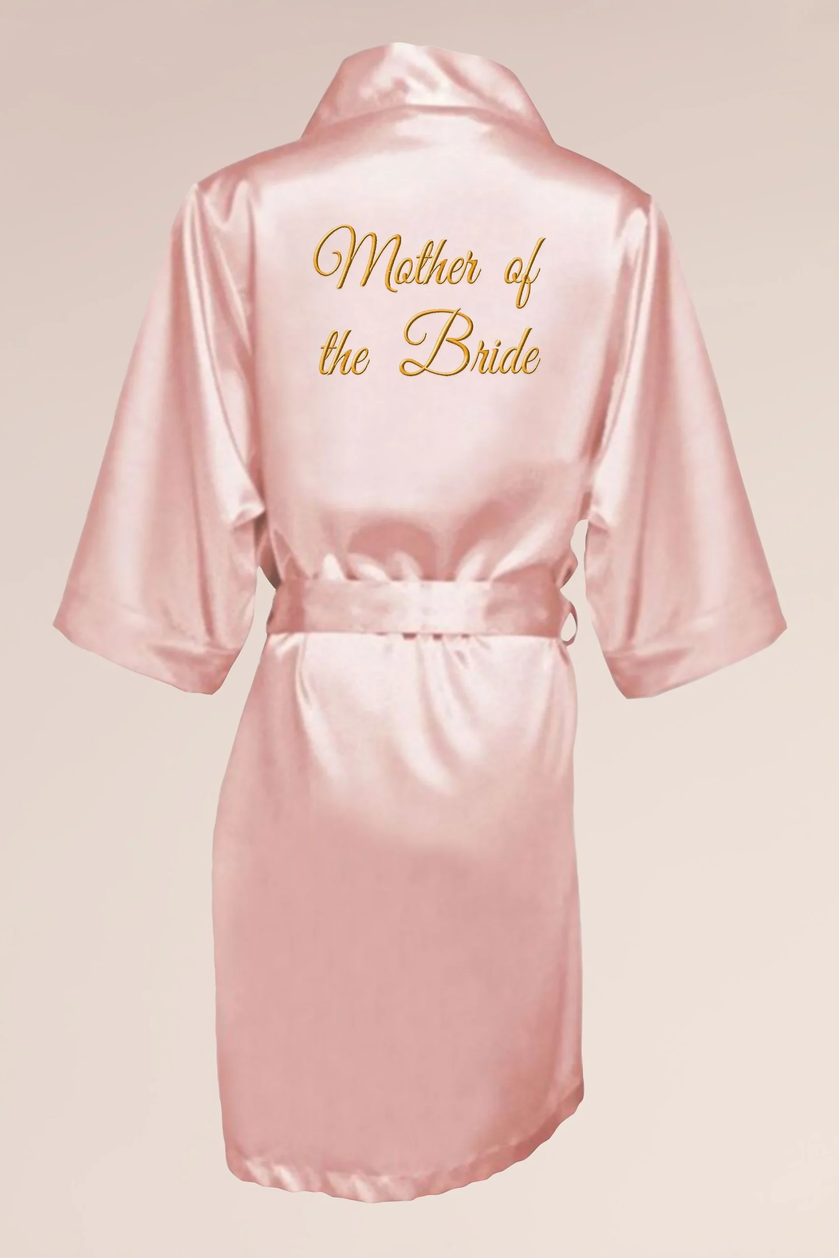 Embroidered Mother of Bride Satin Robe