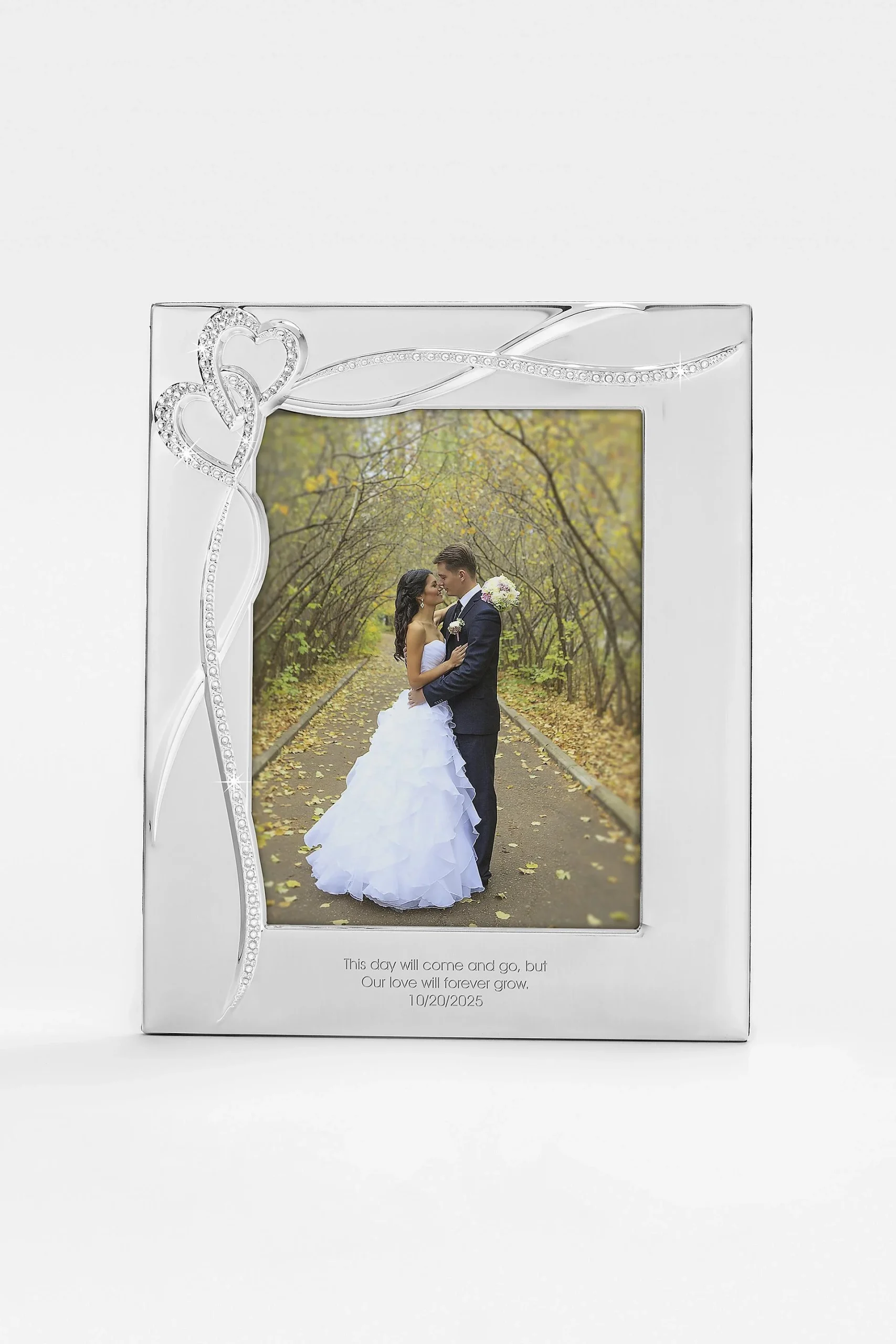Engraved Intertwined Heart 8x10 Picture Frame
