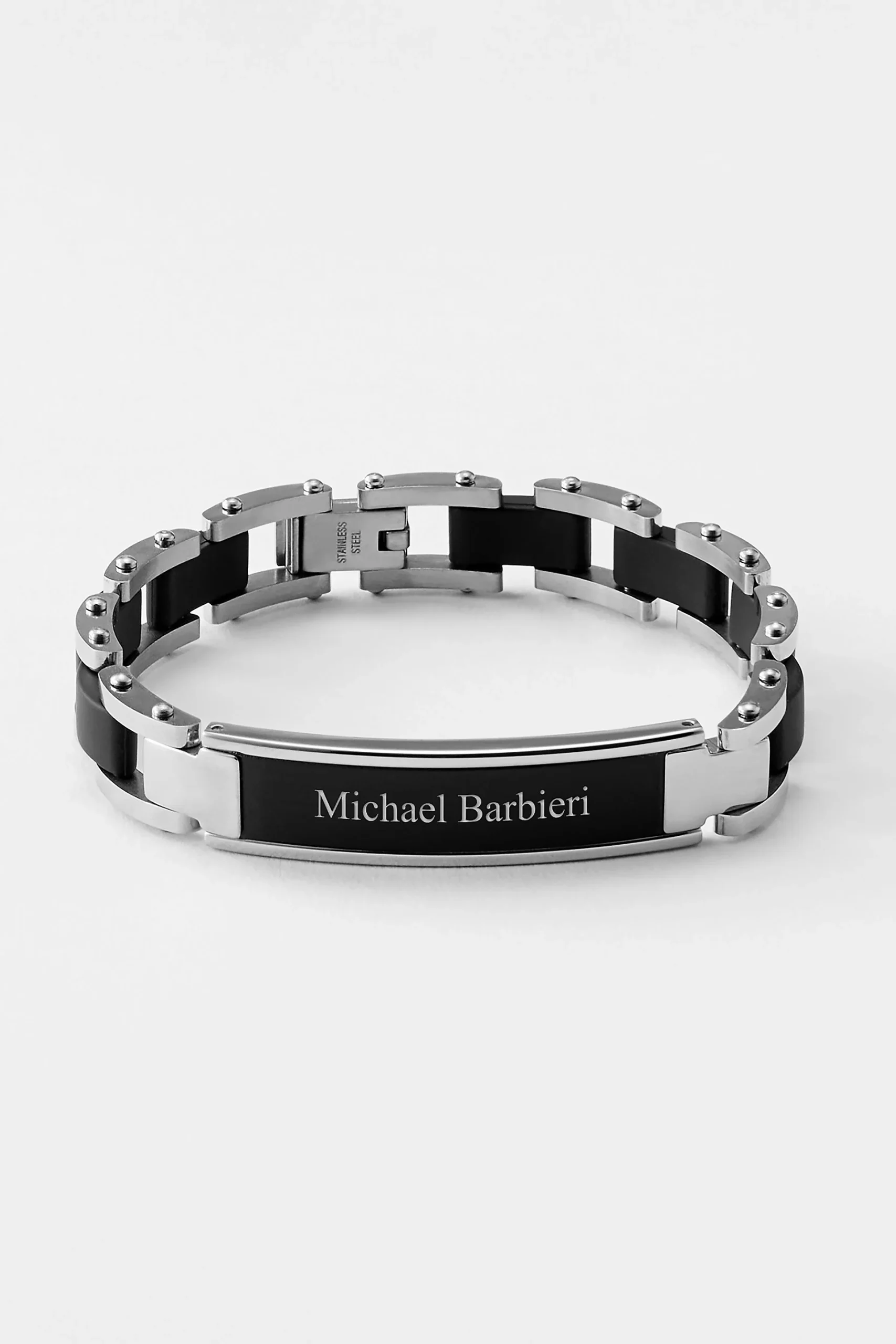 Engraved Kids and Teens Matte Black ID Bracelet
