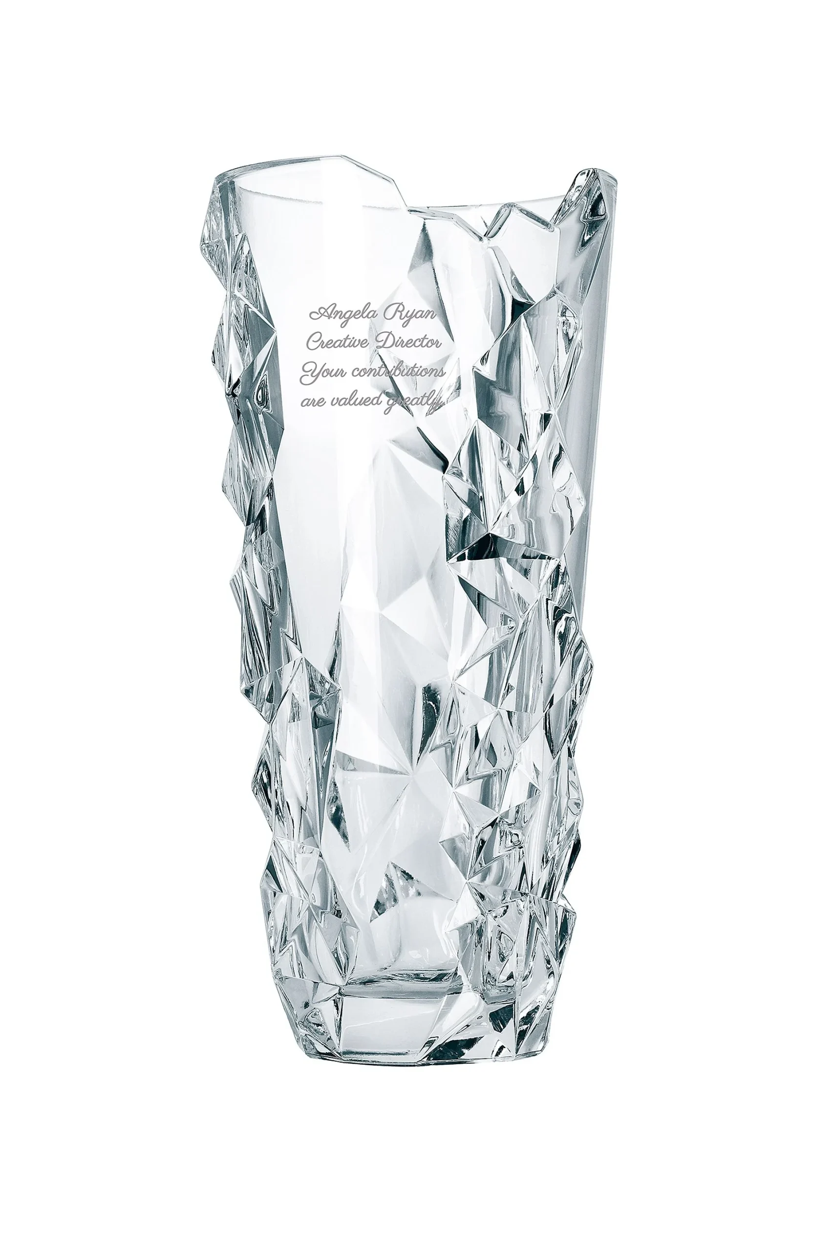 Etched Nachtmann Sculpture Vase