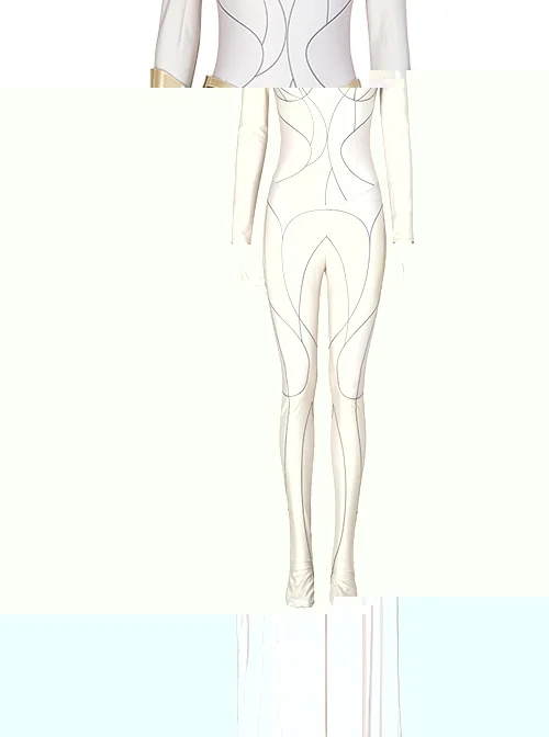 Eternals Thena Beige Battle Suit Design Combination 2 Halloween Cosplay Costume Full Set