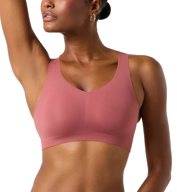Evelyn & Bobbie DEFY V-Neck Bralette w/ Removable Pads (1728) - Pink Canyon