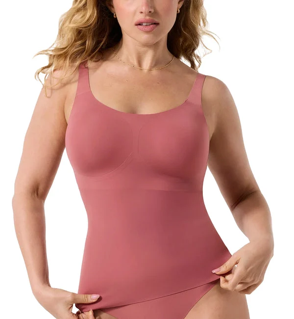 Evelyn & Bobbie Structured Scoop Bra Tank (1811) - Pink Canyon