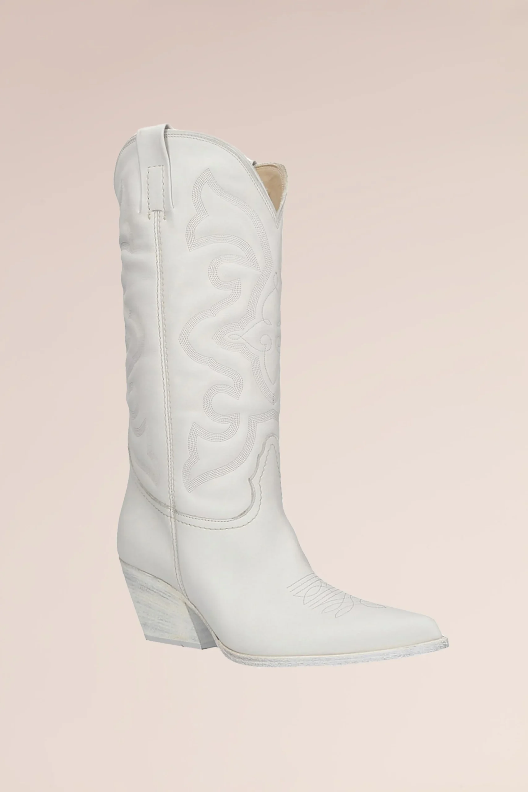 Faux Leather Mid-Calf Western Boots