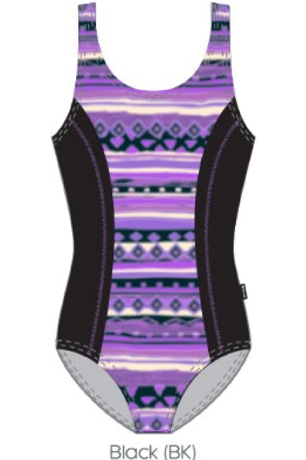 Finz Chlorine Resistant Front Panel Swimsuit, Black Multi (FZW9602)