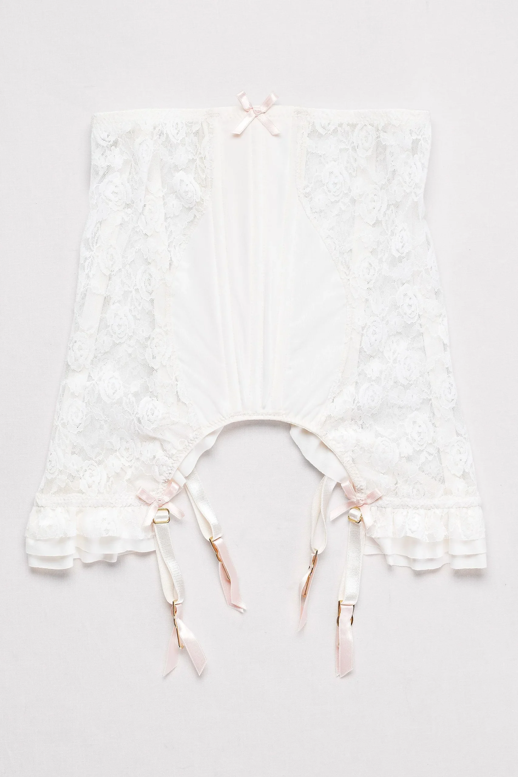 Fiorentina Satin and Lace High-Waist Garter Belt