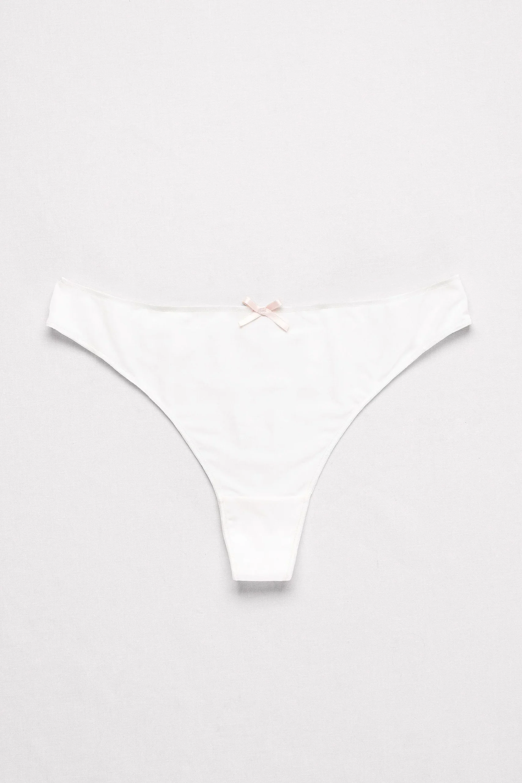 Fiorentina Satin and Lace Thong with Bow