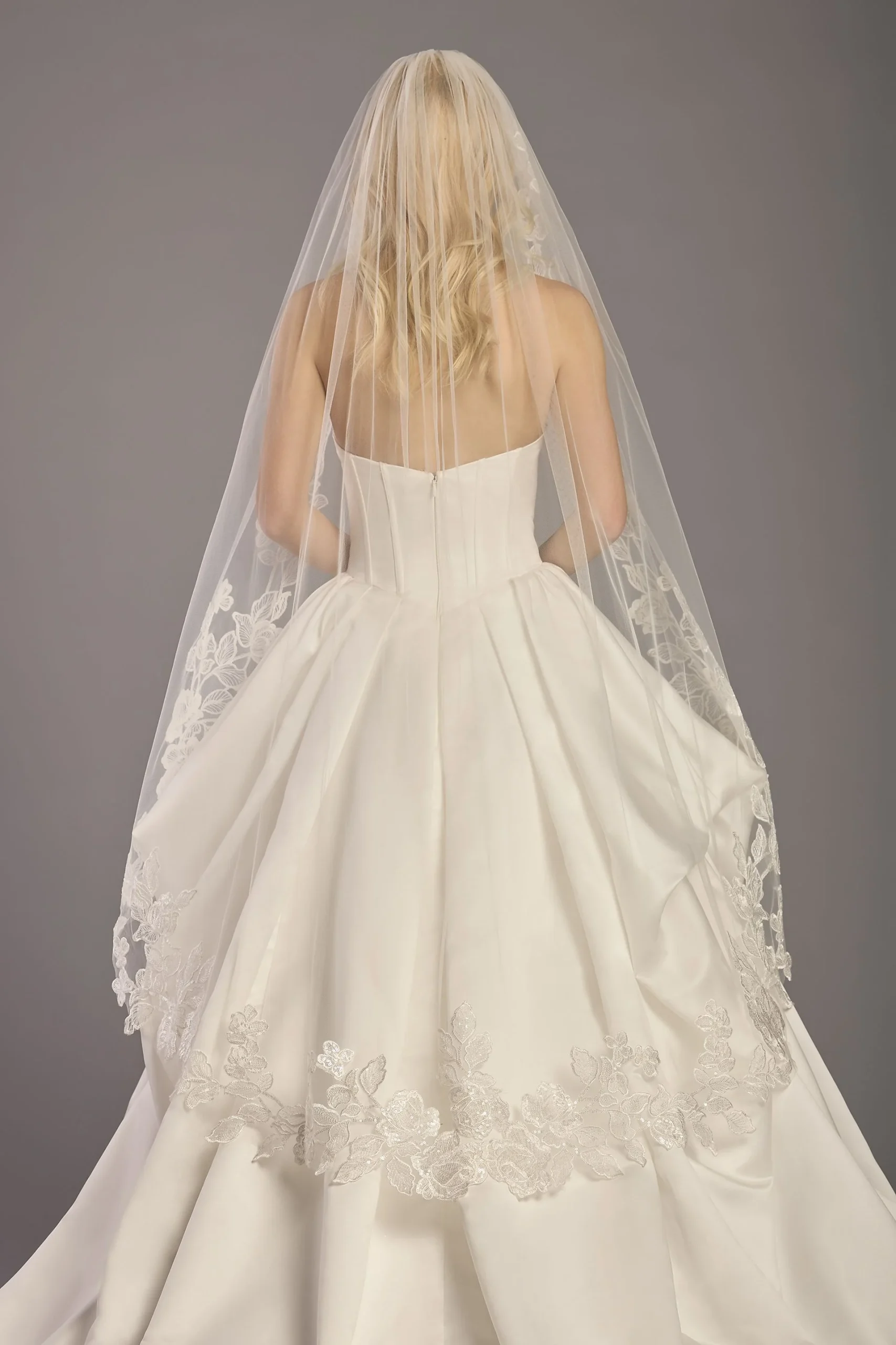 Floral Edge Walking Veil