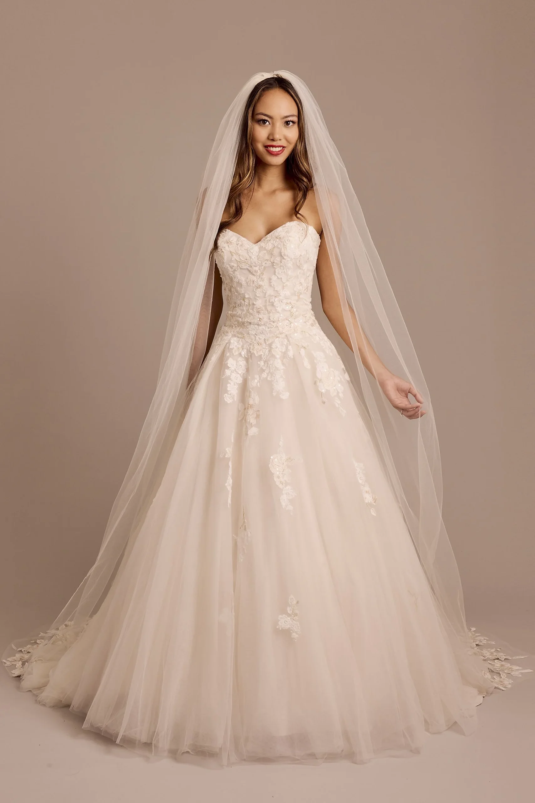 Floral Embroidered Cathedral Veil