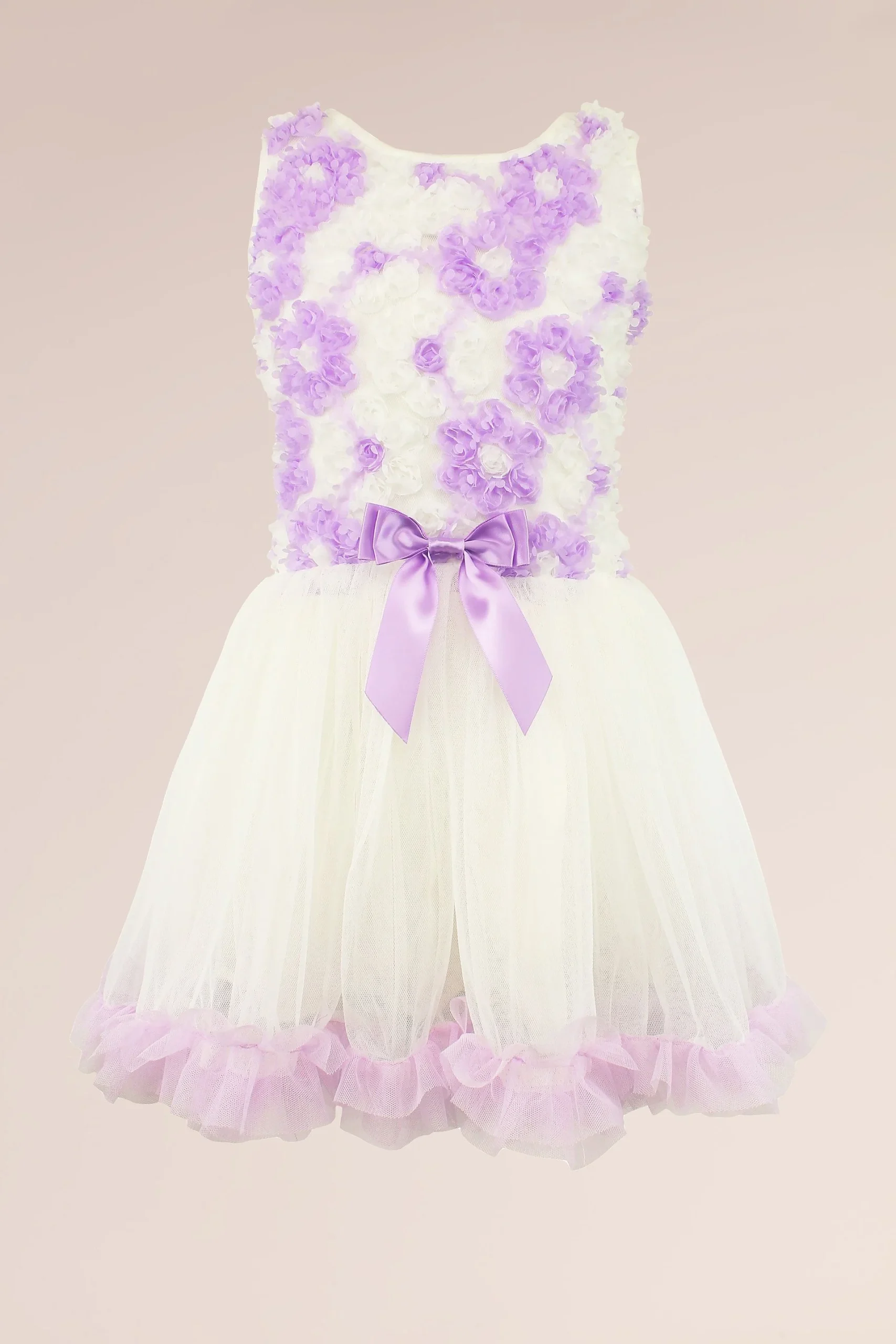 Floral A-Line Scoop Neck Flower Girl Dress