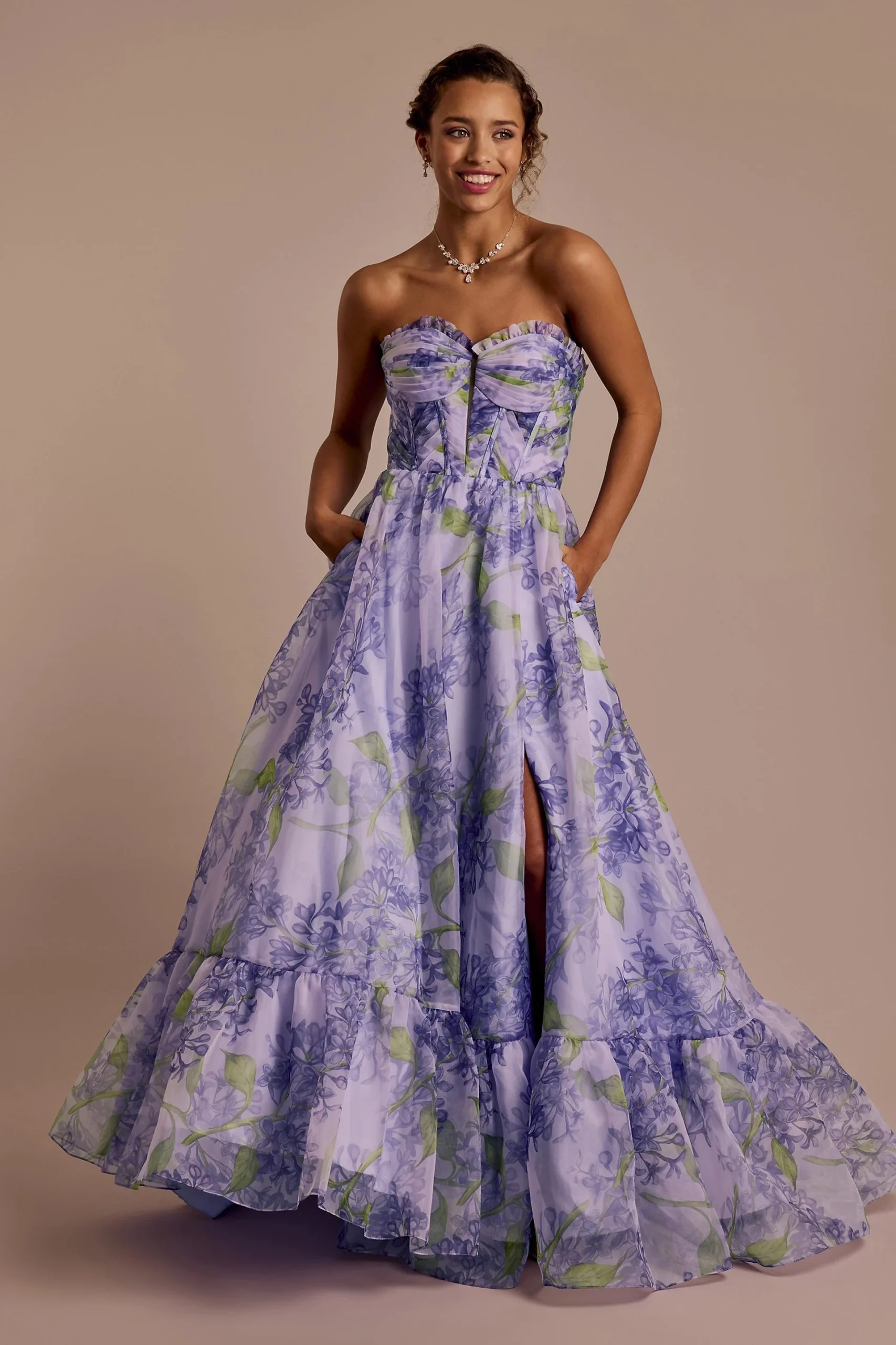 Floral Organza Ball Gown