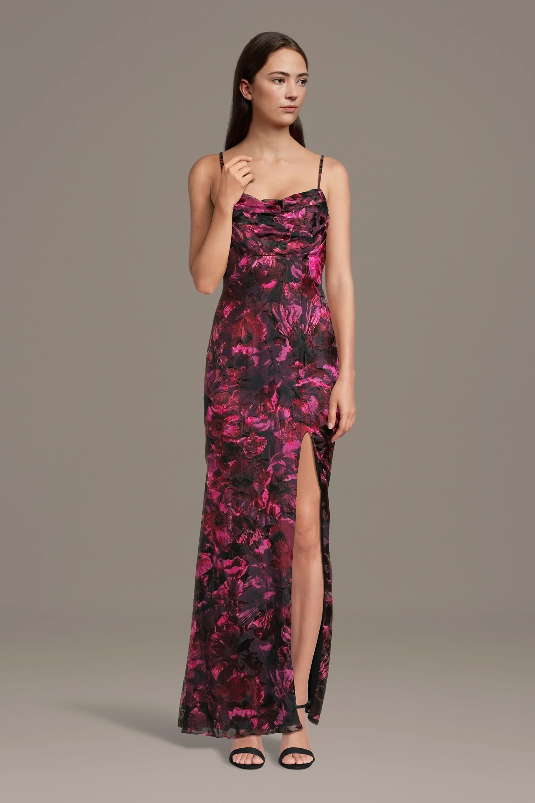 Floral Print Burnout Sheath Dress