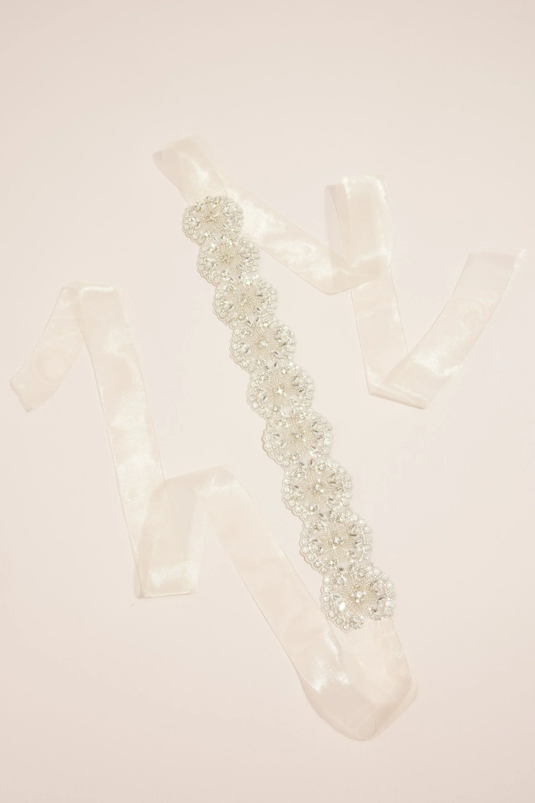 Floral Rings Rhinestone Sash