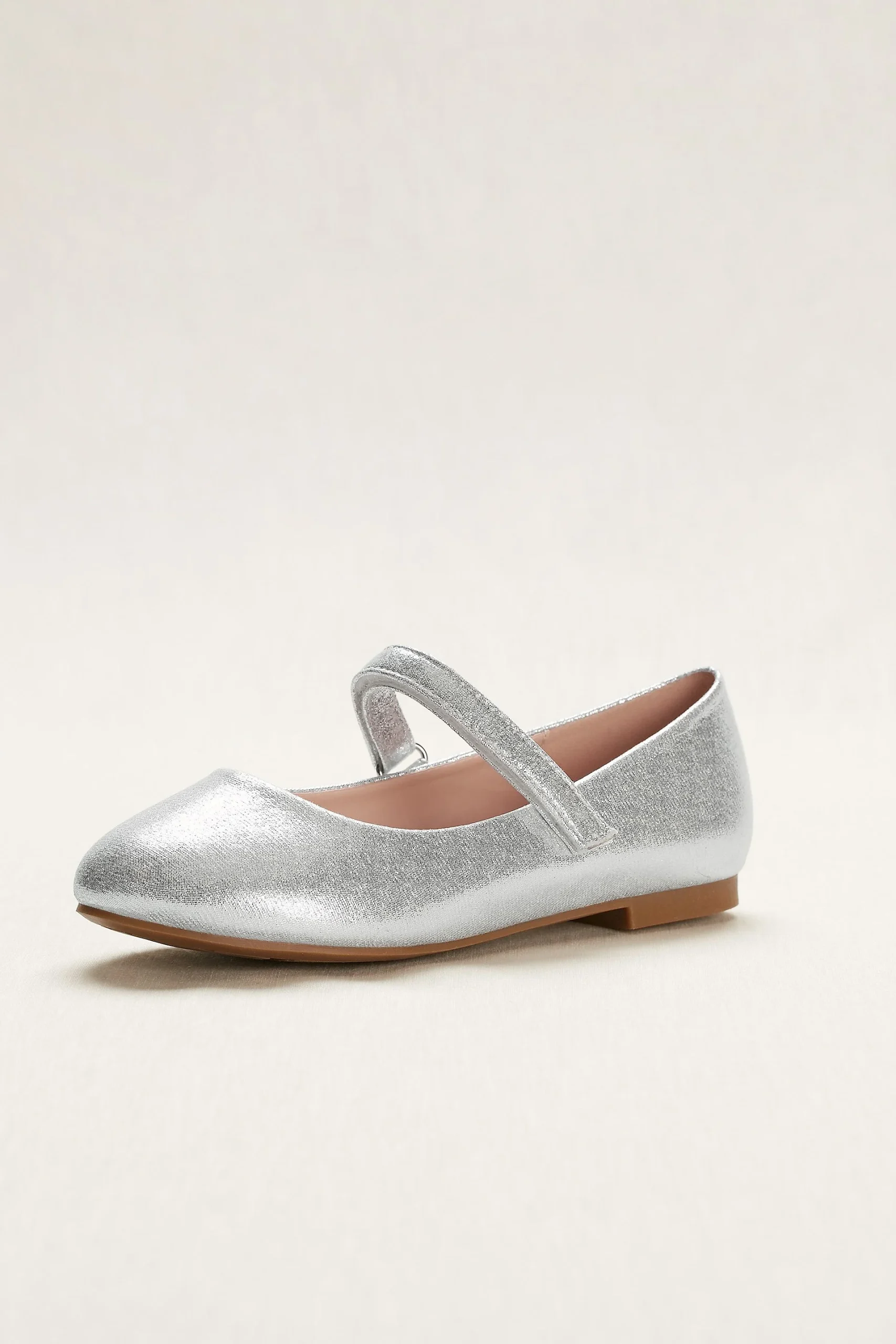 Flower Girl Metallic Mary Jane Ballet Flats