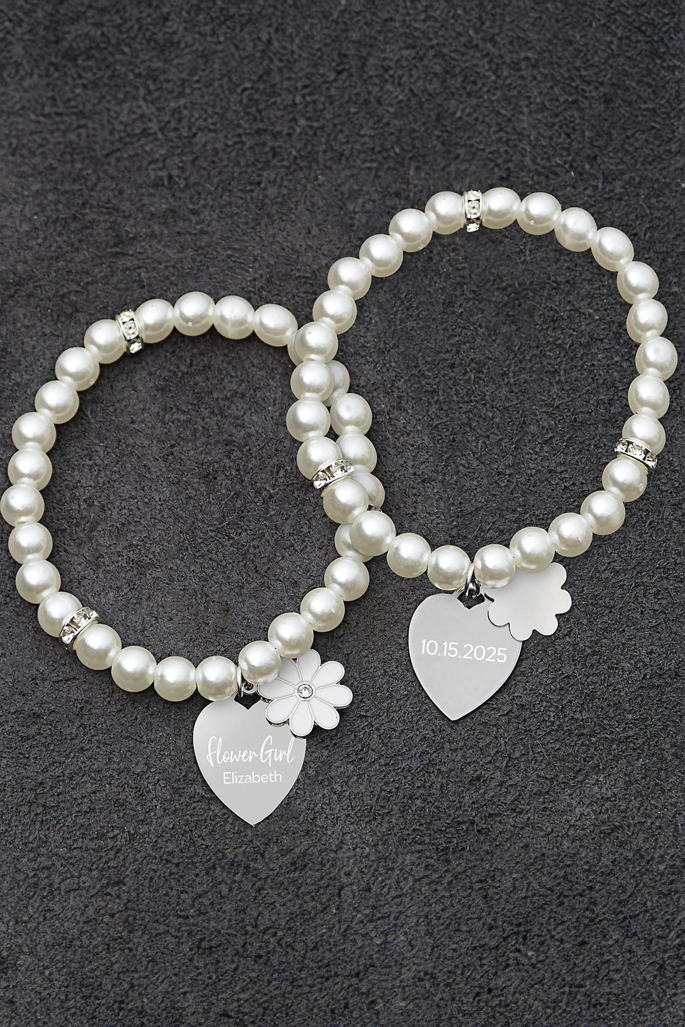 Flower Girl Personalized Bracelet