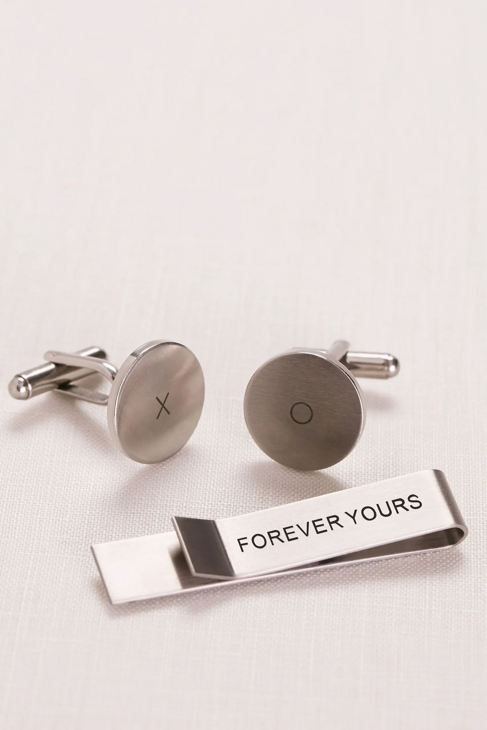 Forever Yours Tie Bar and Cufflink Set
