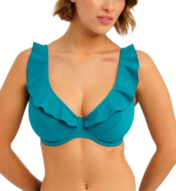 Freya Jewel Cove High Apex Underwire Bikini Top with J Hook (7230) - Plain Moonstone
