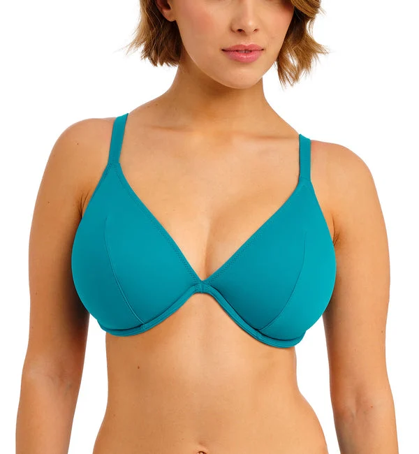 Freya Jewel Cove Underwire Plunge Bikini Top (7226) - Plain Moonstone