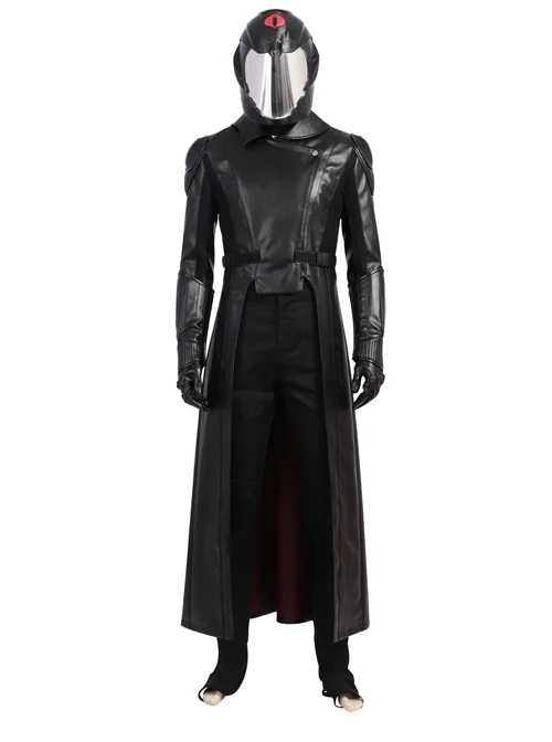 G.I.Joe Retaliation Cobra Commander Black Battle Suit Halloween Cosplay Costume Black Outerwear And Top