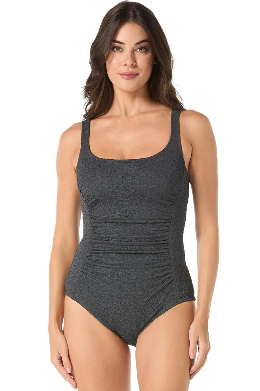 Gabar CrinkleScoop Neck Swimsuit, Volcanic (G34467)