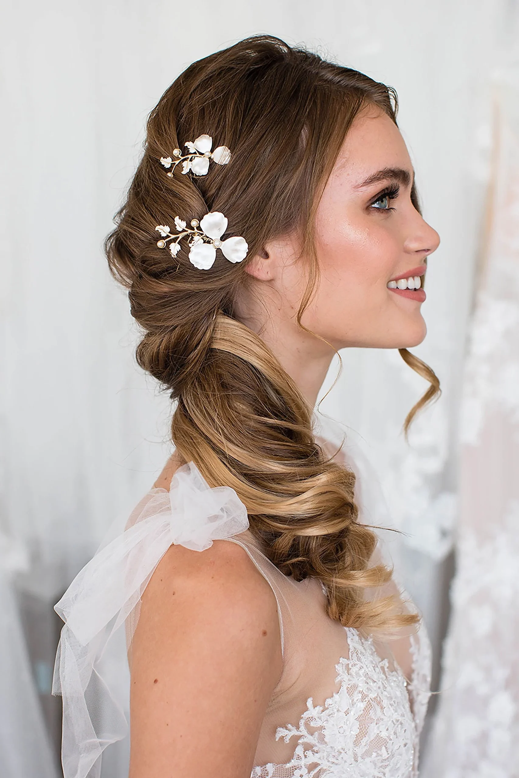Gabi Handpainted Flower Comb Set