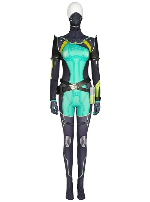Game Valorant Controller Viper Halloween Cosplay Costume Bodysuit Full Set