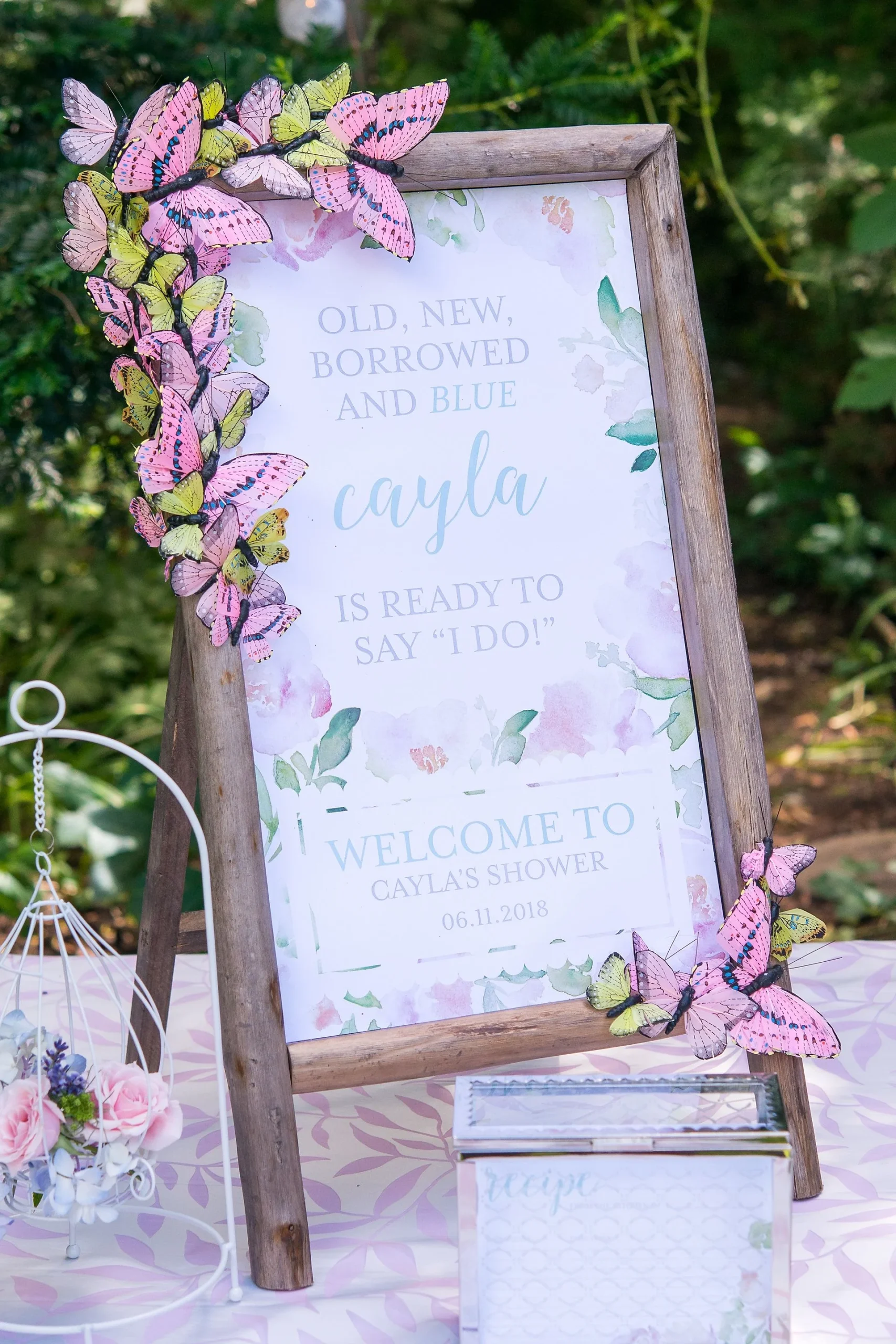 Garden Party Personalized Welcome Sign