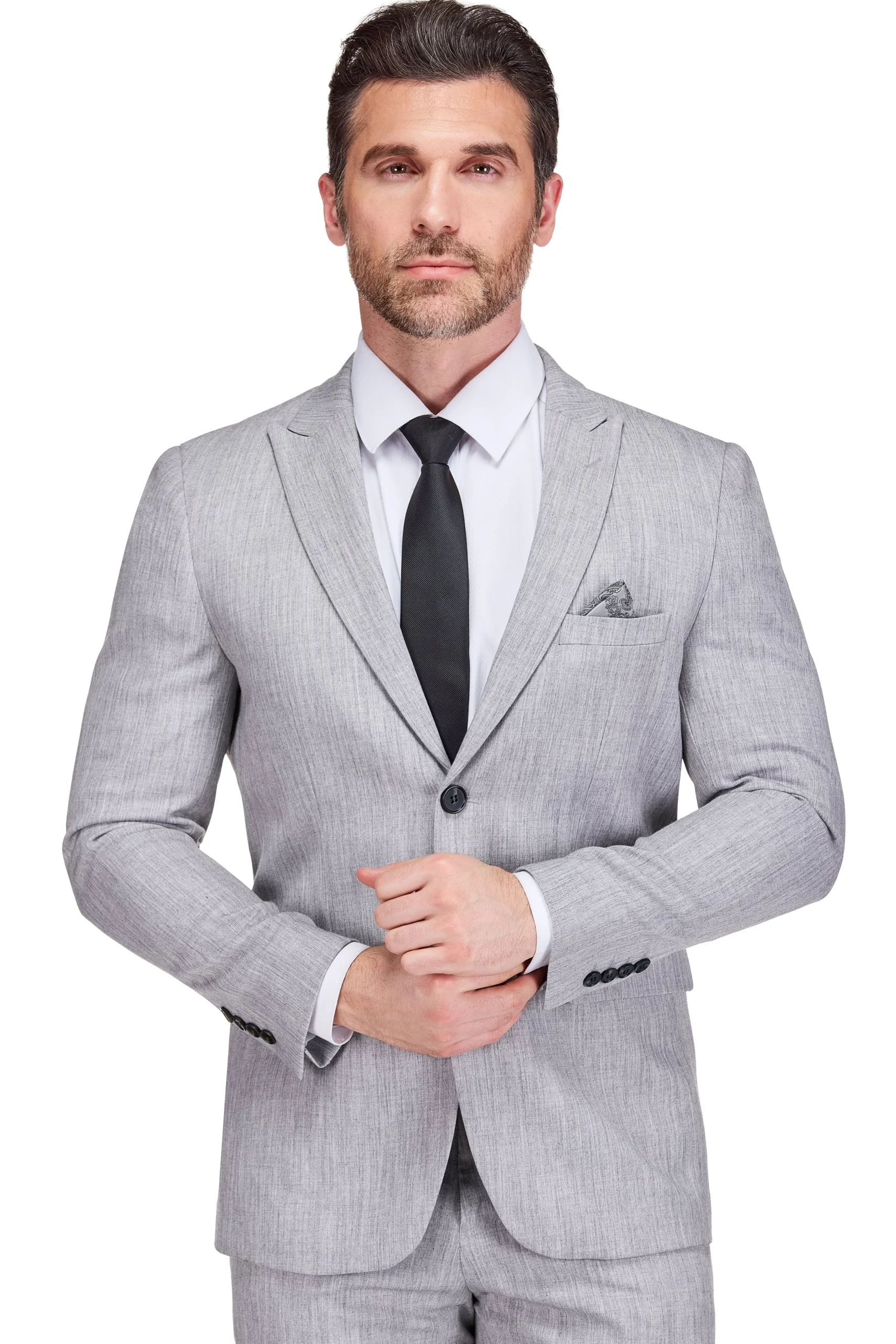 Gino Vitale Men's 2-Piece Stretch Slim-Fit Suit