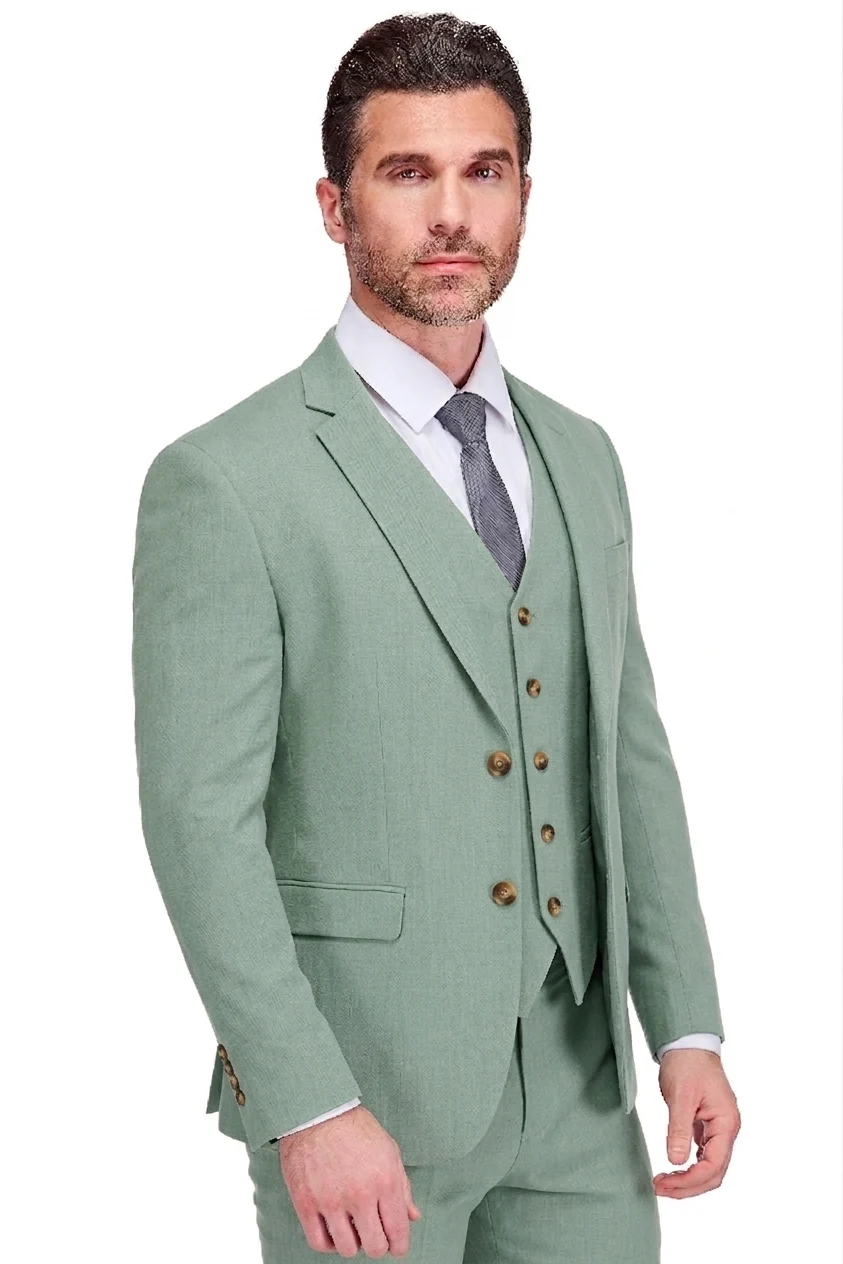 Gino Vitale Men's Skinny Fit 3-Piece Suit