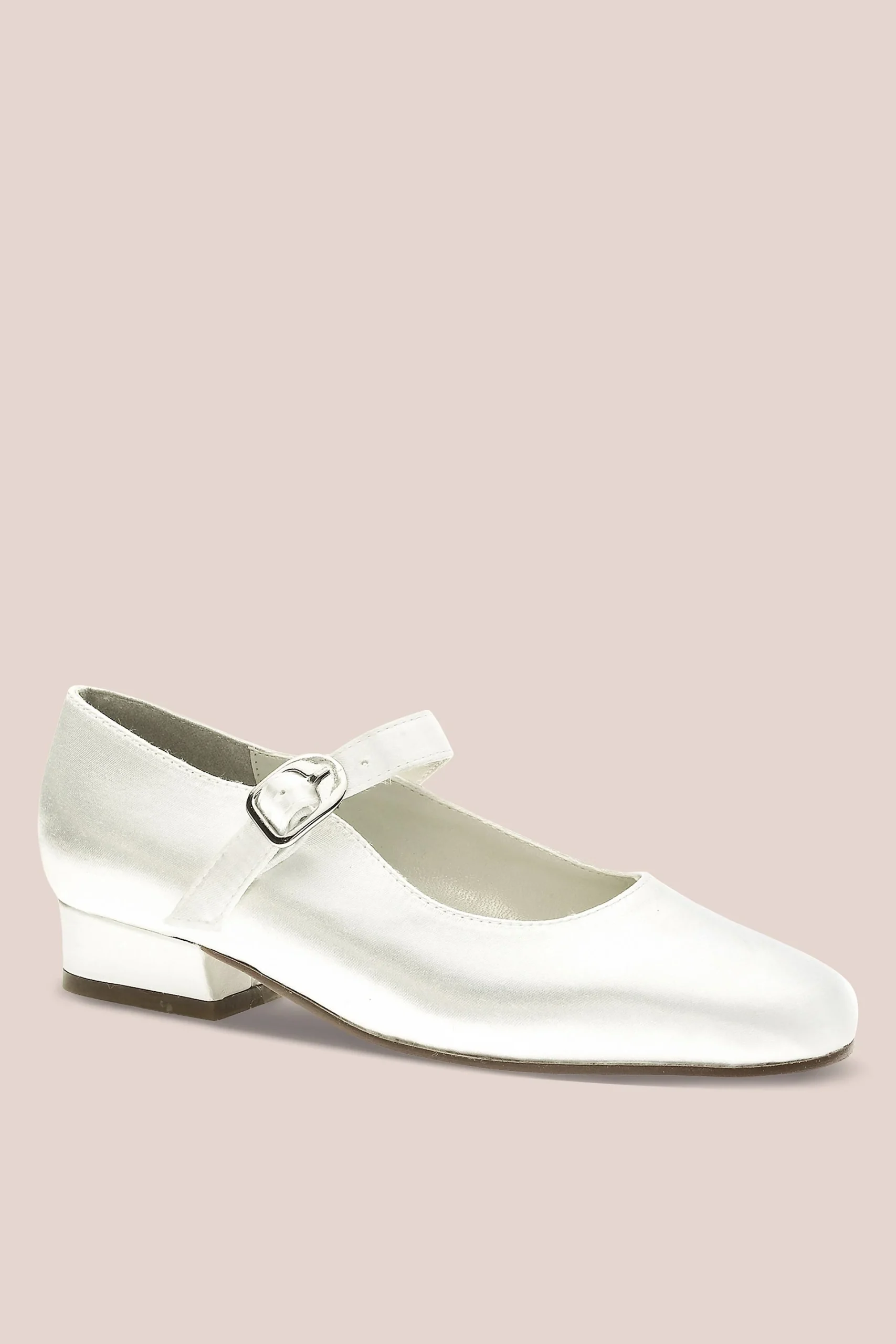 Girls Dyeable Satin Mary Jane Shoes